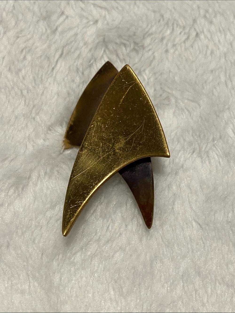 Vintage Mogan-Bolas Gold Geometric Brooch